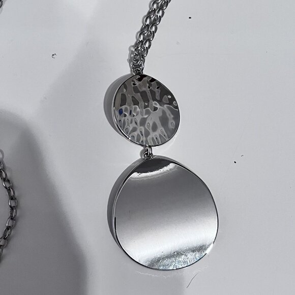 Adjustable Silver Color  Pendant Necklace New Without Tags - Picture 11 of 16